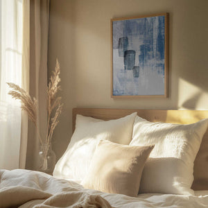 Tablou înramat „Blue Canvas 2” de Sally Ann Moss