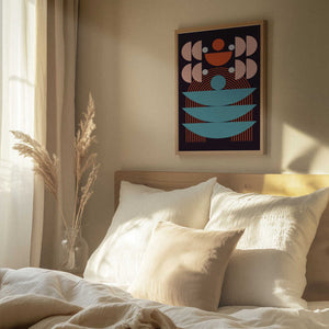Tablou înramat „Mid Century Geometrical Balance” de Little Dean