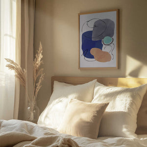 Tablou înramat „Watercolor Organic Shapes 5” de Little Dean