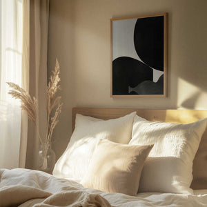 Tablou înramat „Black Abstract With Texture” de Little Dean