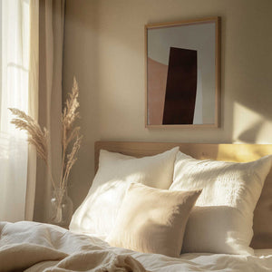 Tablou înramat „Geometric Shapes in Earthy Tones” de Little Dean