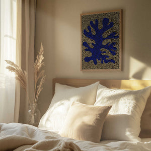Tablou înramat „Blue and Yellow Coral pattern” de Little Dean