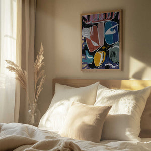 Tablou înramat „Playful Pebble Abstract” de Little Dean