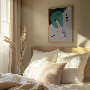 Tablou înramat „Geometric Shapes with Bold Color” de Little Dean