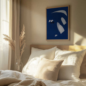 Tablou înramat „Abstract Blue Breeze” de Little Dean