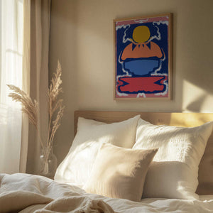 Tablou înramat „Bold Geometric Shapes and Vivid Colors” de Little Dean
