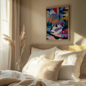Tablou înramat „Geometrical Cut Out With Ribbons” de Little Dean