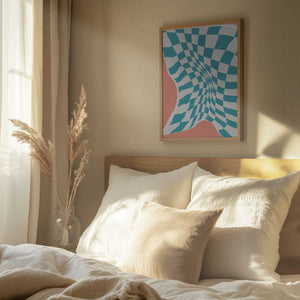 Tablou înramat „Line Drying Fabric In the Wind” de Little Dean