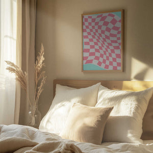 Tablou înramat „Rippled Checkered Wave” de Little Dean