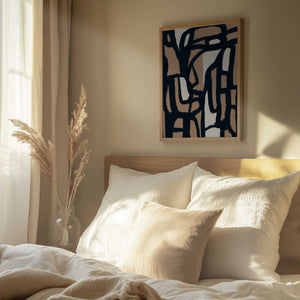 Tablou înramat „Abstract Maze Pathways” de Little Dean