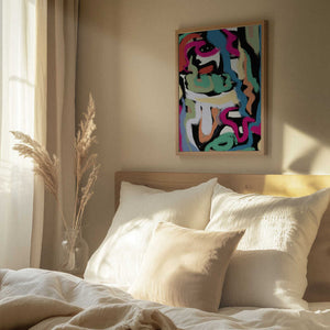 Tablou înramat „Bold colorful brushstrokes” de Little Dean