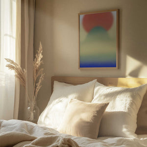 Tablou înramat „Sunrise behind the mountain” de Little Dean