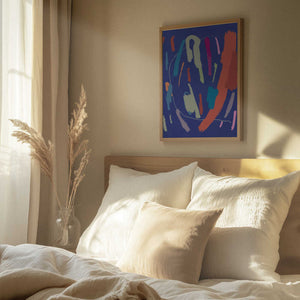 Tablou înramat „Bold Color Brushstrokes” de Little Dean