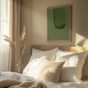 Tablou înramat „Stone portrait green” de Little Dean