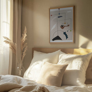 Tablou înramat „Geometric Shapes and Organic Lines” de Little Dean