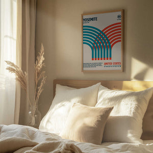 Tablou înramat „Yosemite National Park Travel Poster” de Retrodrome