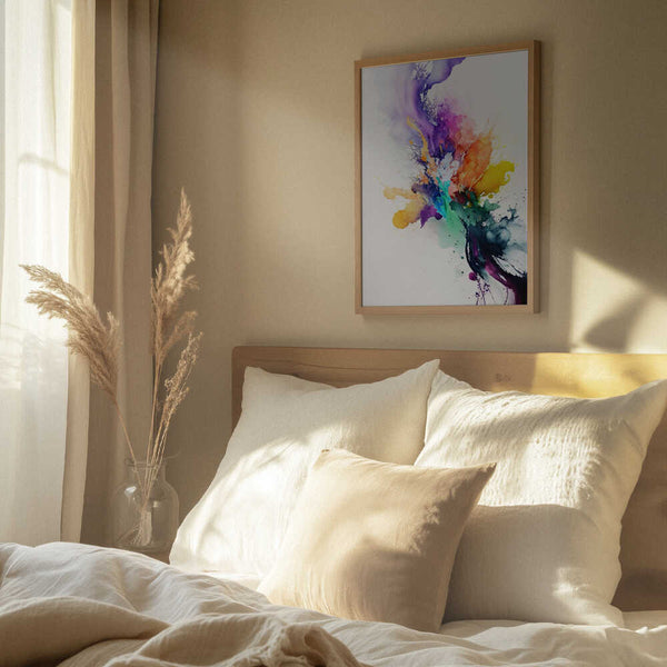 Tablou înramat „Vibrant Color Burst” de Mauro