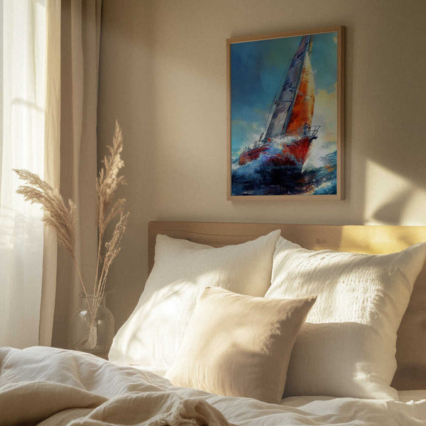 Tablou înramat „Yacht racing sport art 30” de Justyna Jaszke