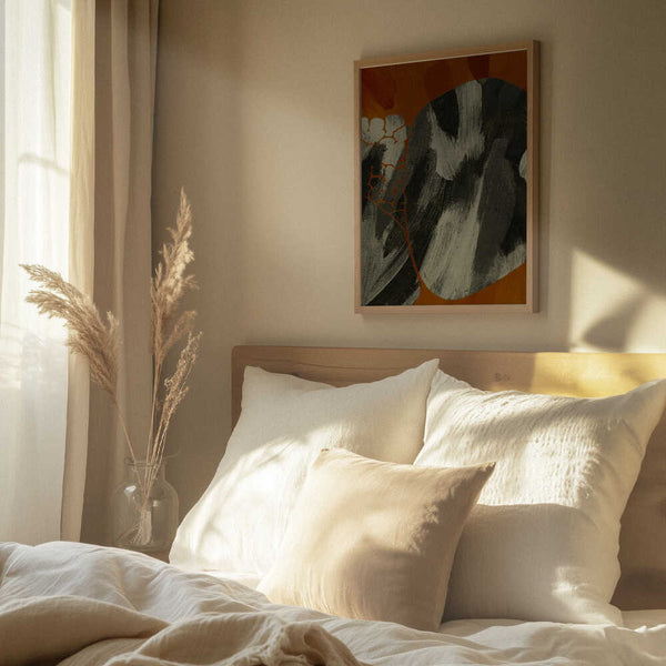 Tablou înramat „Earthy Abstract Flow” de Treechild