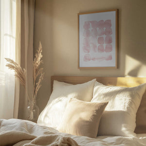 Tablou înramat „Abstract Blush Dots” de Lola Peacock