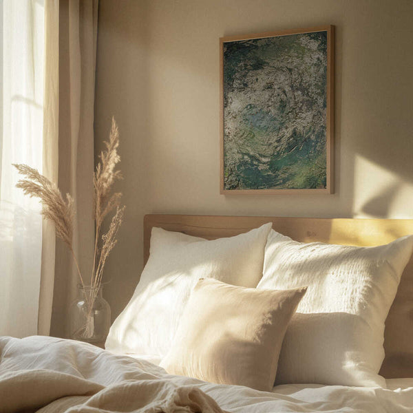 Tablou înramat „The Emerald Scorch” de Anete Purina-Purite