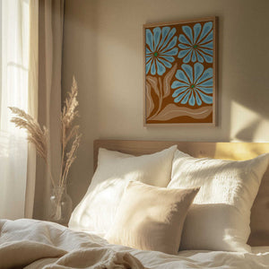 Tablou înramat „Amber Blooms” de Miho Art Studio