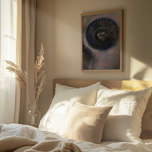 Tablou înramat „Head Within an Aureole” de Odilon Redon