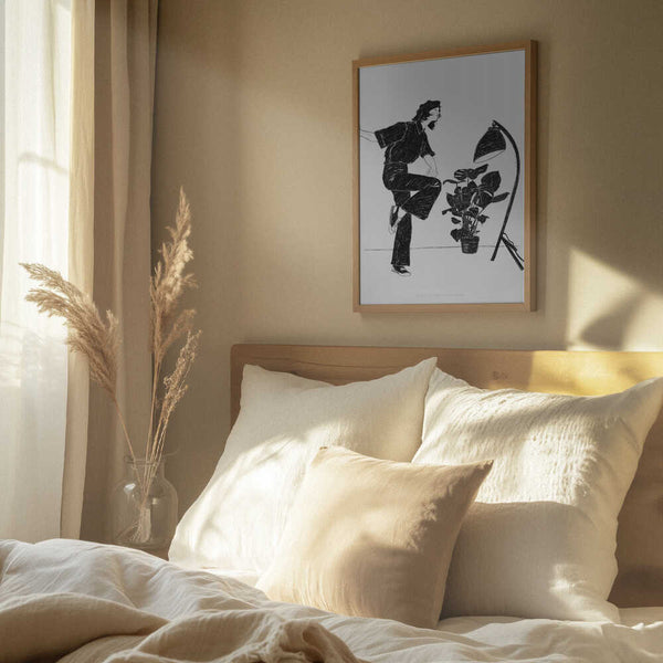 Tablou înramat „Jlr Dancingathome4 Blackandwhite Copy” de Jenny Liz Rome