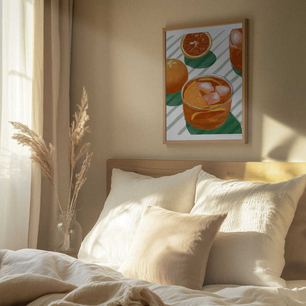 Tablou înramat „Pandc Cocktailandstripes Copy 2” de Jenny Liz Rome