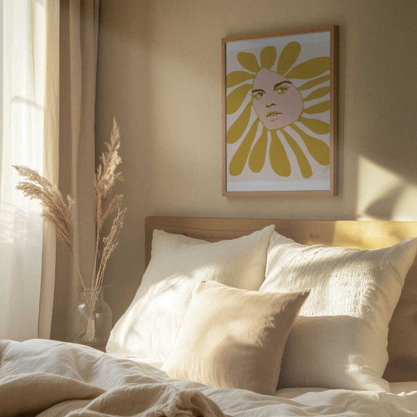 Tablou înramat „Jlr Flowerhead1 Copy 2” de Jenny Liz Rome