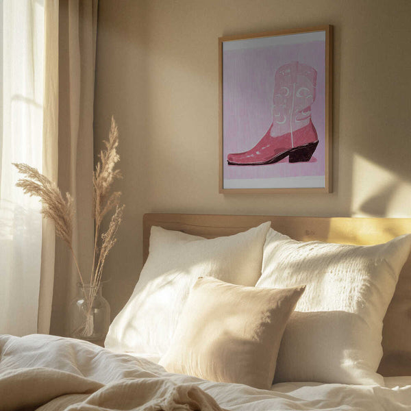 Tablou înramat „P&amp;c Cowgirlboot” de Jenny Liz Rome