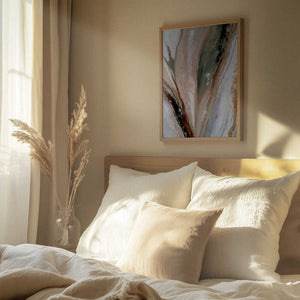 Tablou înramat „Flowing Patterns In Earth Tones And Green Hues” de Alpenglow Workshop