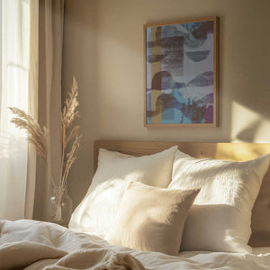 Tablou înramat „Abstract Shapes In Warm Pastel Colors  0010” de Dina Dankers