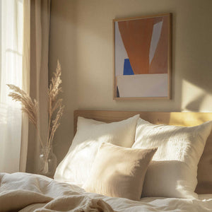 Tablou înramat „Warm Earth Tones And Bold Geometric Shapes” de Little Dean