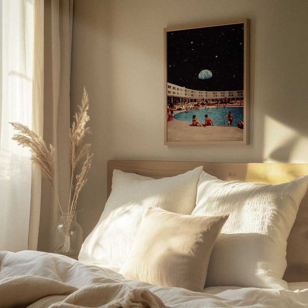 Tablou înramat „Lunar Pool” de Taudalpoi