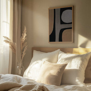 Tablou înramat „Normal grey organic shape” de Little Dean