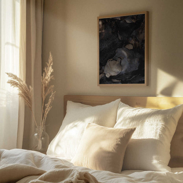 Tablou înramat „Swirling Dark and Earthy Tones” de uplusmestudio