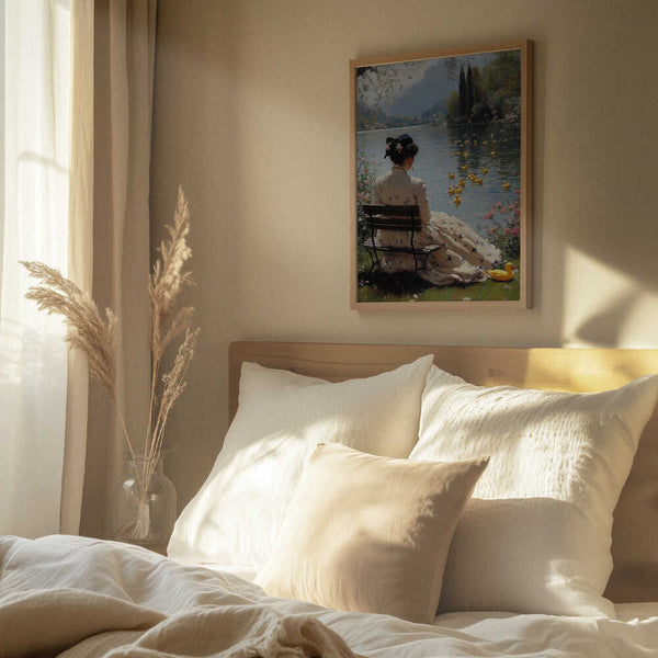 Tablou înramat „Tranquil Waterside” de Dikhotomy