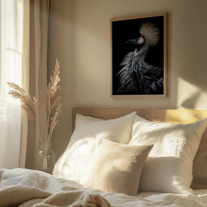 Tablou înramat „Crowned crane's portrait” de Eiji Itoyama
