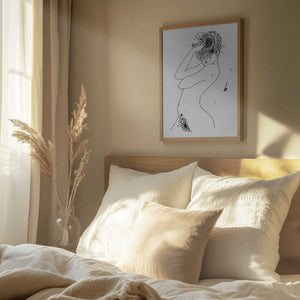 Tablou înramat „Flower Girl” de Pictufy Studio II
