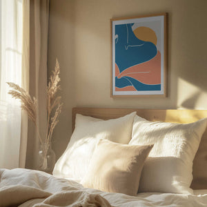 Tablou înramat „Blue Shoulder” de Pictufy Studio II