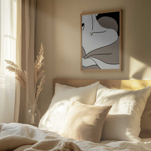 Tablou înramat „matisse_shoulder_vector_002_Black” de Pictufy Studio II