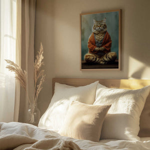 Tablou înramat „Cat yoga 1” de Justyna Jaszke