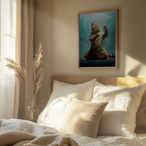 Tablou înramat „Cat yoga 4” de Justyna Jaszke