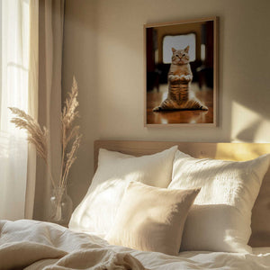 Tablou înramat „Cat yoga 12” de Justyna Jaszke