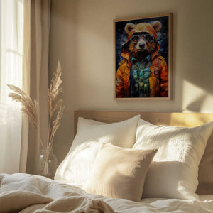 Tablou înramat „Bear Watercolor Animal Art (3)” de Justyna Jaszke