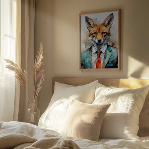 Tablou înramat „Fox Watercolor Animal Art (2)” de Justyna Jaszke