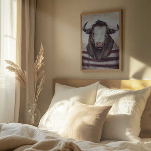 Tablou înramat „Bovine Chic Style” de Mike Koubou