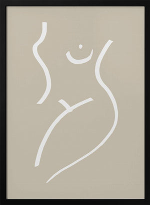 Tablou înramat „Body Sketch Sand” de Pictufy Studio