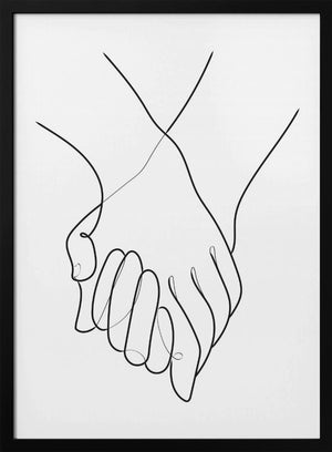 Tablou înramat „Holding Hands Lines” de Pictufy Studio II